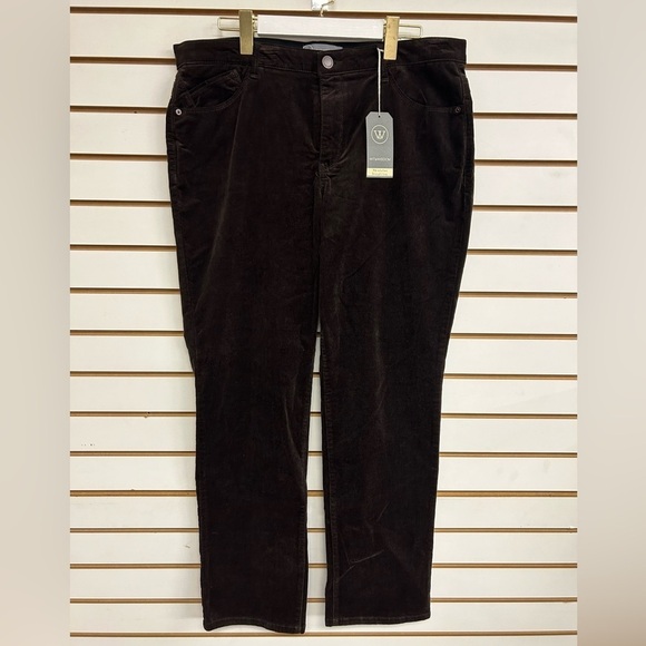 Wit & Wisdom Pants - Wit & Wisdom Pants Corduroy Straight Leg NWT Size 16 Stretch Brown “Ab”solution